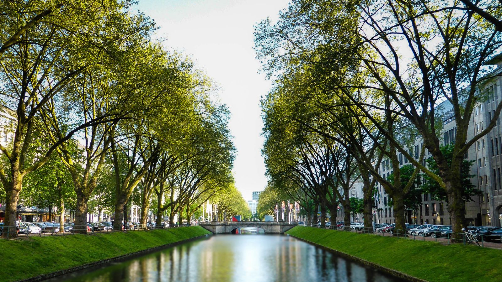 Königsallee in Düsseldorf, Germany.