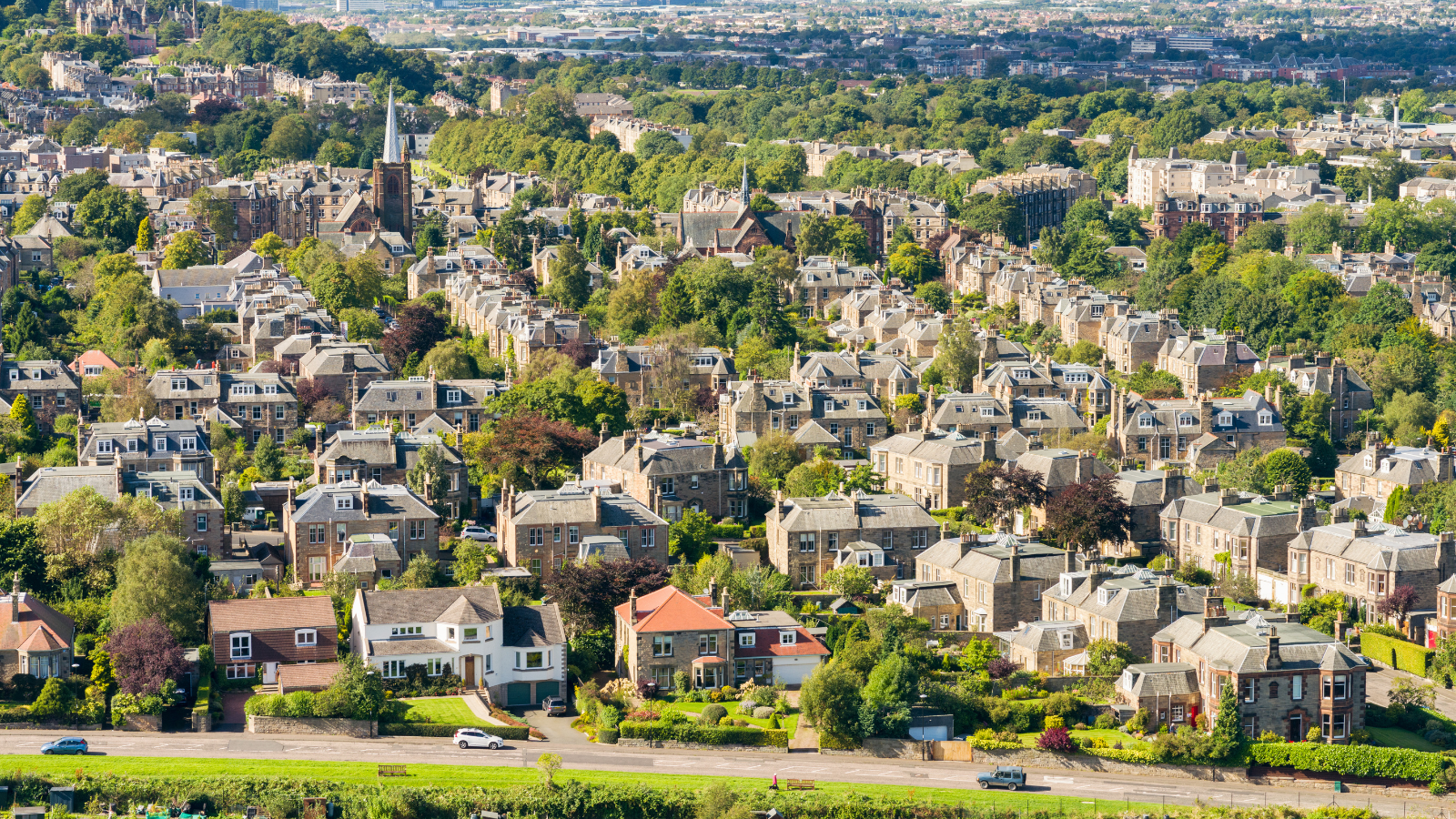 Residential area in Edinburgh.